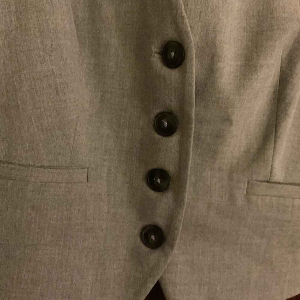NWT Zara Gray Tailored Waistcoat Button Vest Size Small